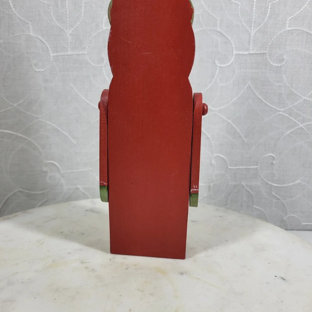 Hand Painted Wood Santa Claus Hinged Arms Primitive Christmas Decor